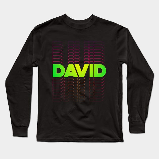 David gift idea for boys men first given name David Long Sleeve T-Shirt by g14u